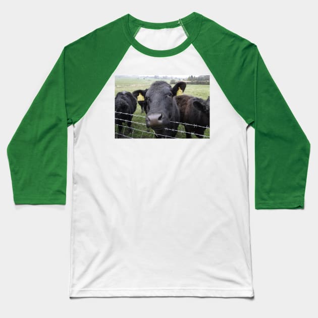 Here's Looking At Moo, Kid Baseball T-Shirt by AH64D